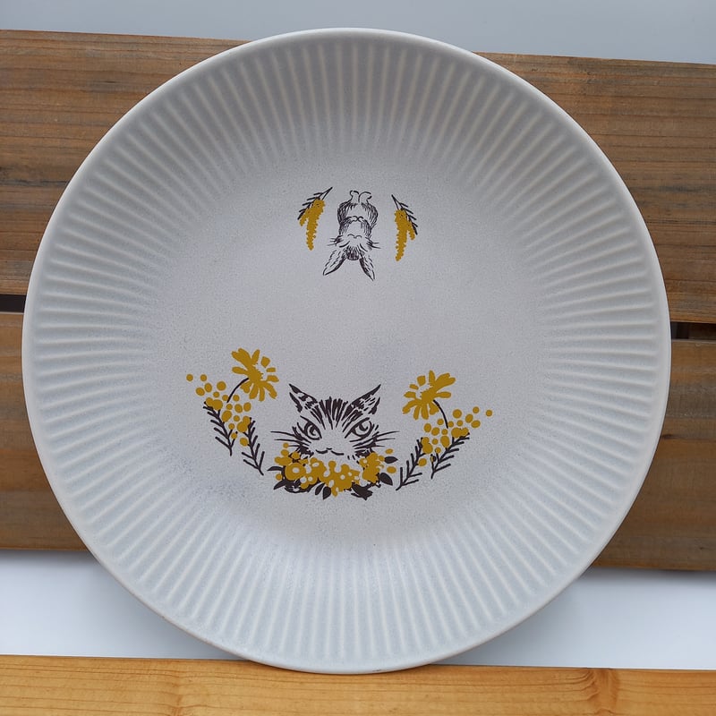 ダヤン ヴェゼル カレー＆パスタ皿 ミモザ 灰 | 秀和美術本店 わちふぃ