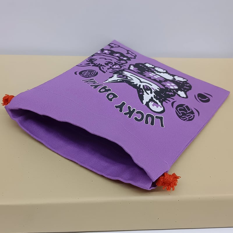 ダヤン いつでも招運 巾着 ダヤン紫 | 秀和美術本店 わちふぃーるど 取扱店