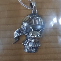 ダヤン　気球　サファイア　シルバー　ペンダント
