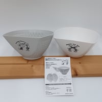 ダヤン　便利なちりとりザルボウル