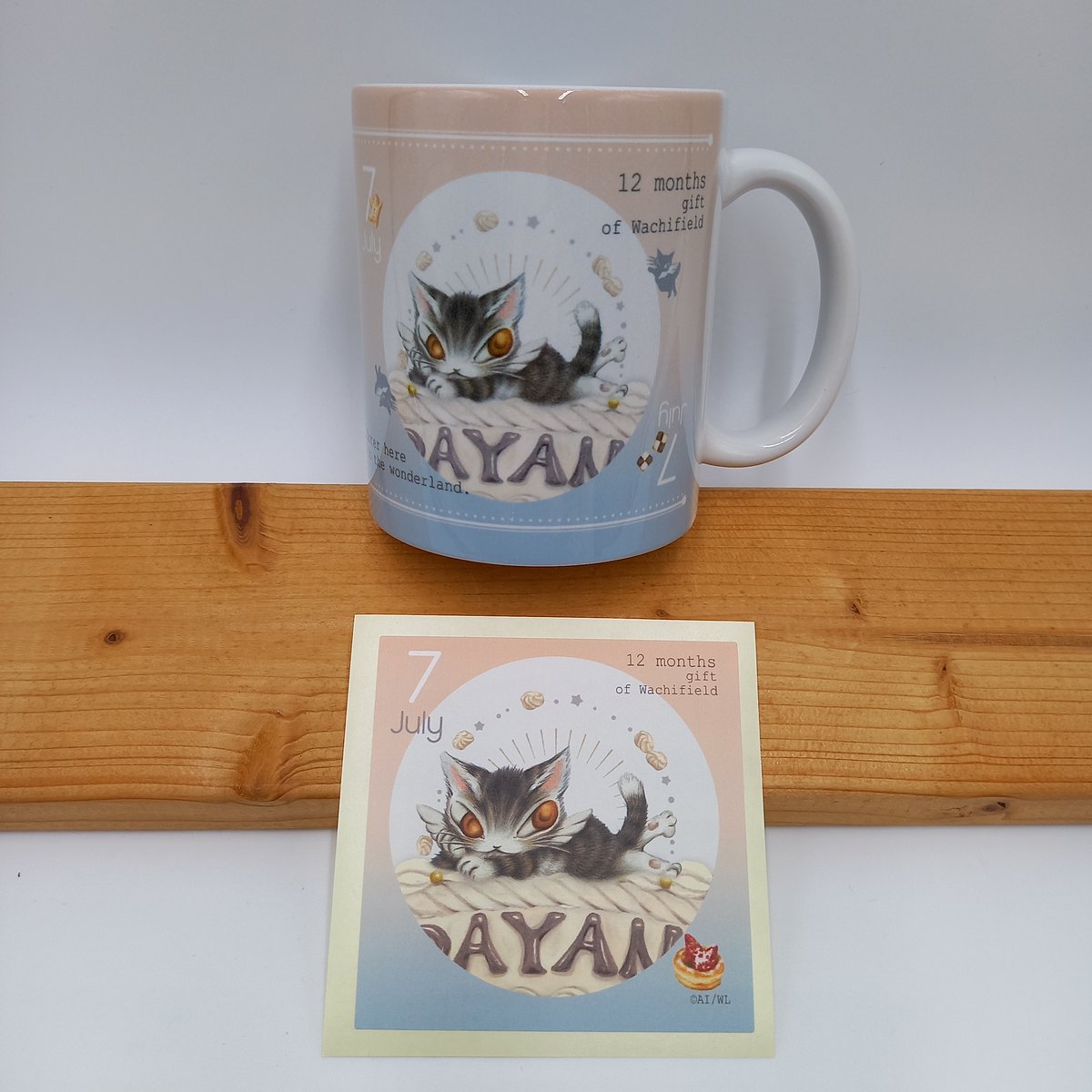 【T93】ダヤン　わちふぃーるど　巾着　マグ　カトラリーセット Amazon.co.jp: 美濃焼 ダヤン マグ＆スプーンセット わちふぃー