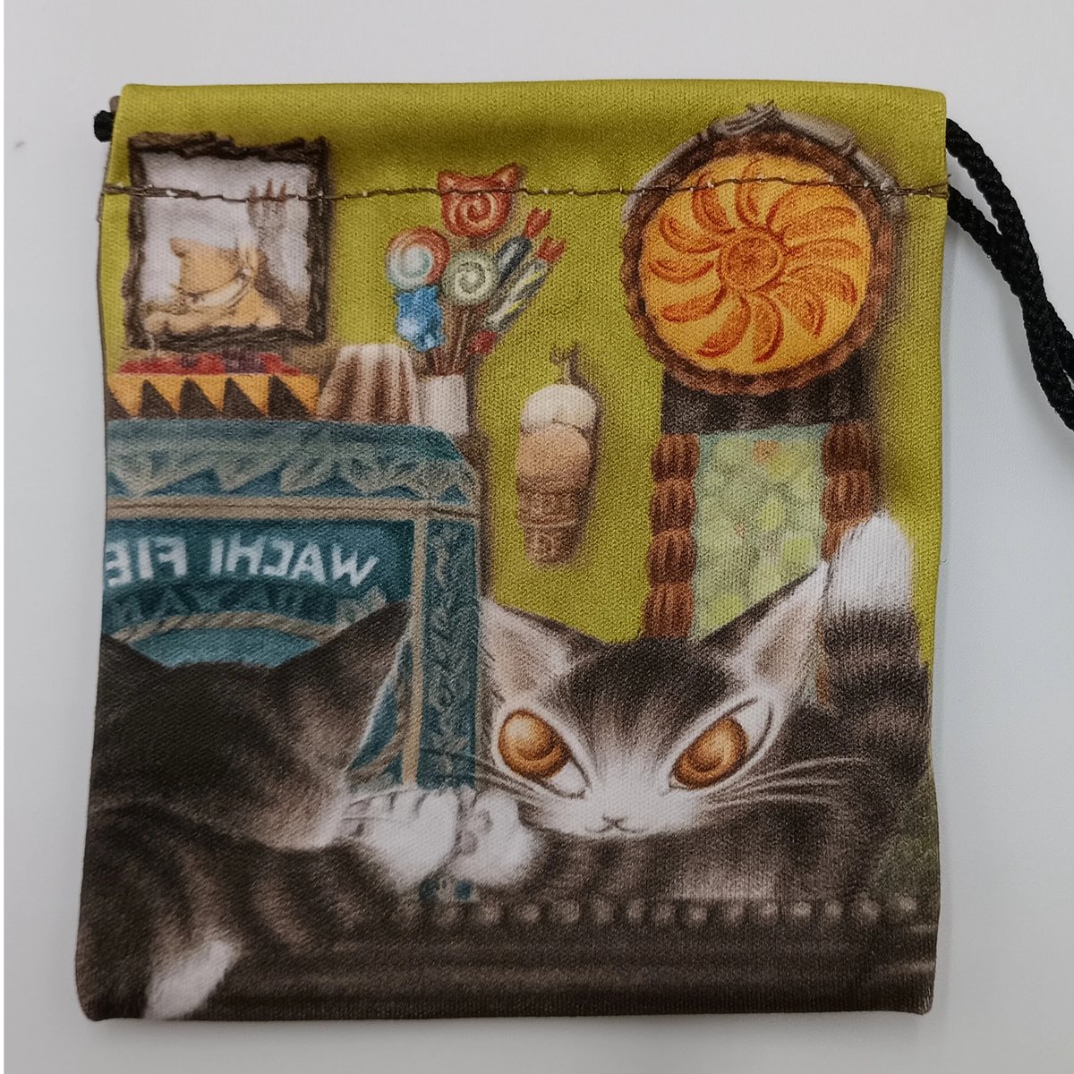 128-2 JNo.1289 ダヤン 巾着? ダヤン アート ミニ 巾着 鏡の中まで | 秀和美術本店 わちふぃー