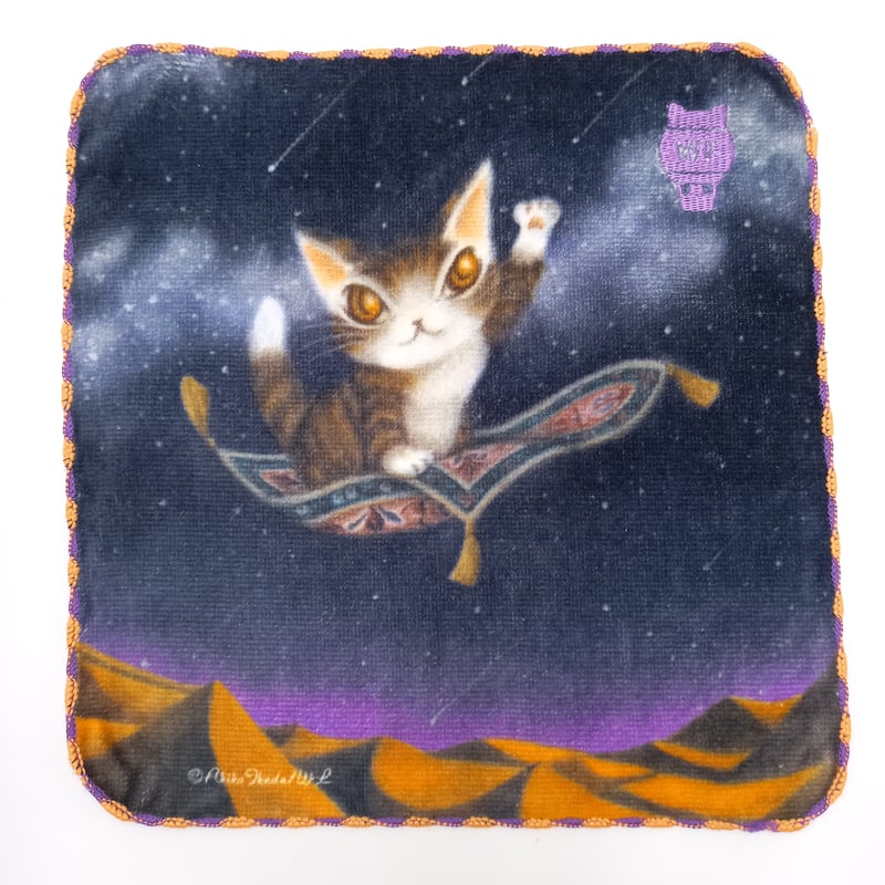 ダヤン アート刺繍 ミニタオル ハンカチ 空飛ぶ絨毯 | 秀和美術本店 わ