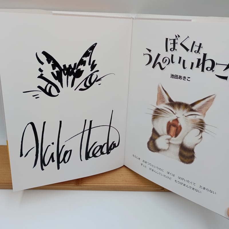 ダヤン ぼくはうんのいいねこ サイン本 | 秀和美術本店 わちふぃーるど