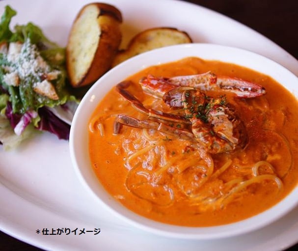 スパゲティ付き】渡り蟹のトマトクリームスパゲティ | レストランDon