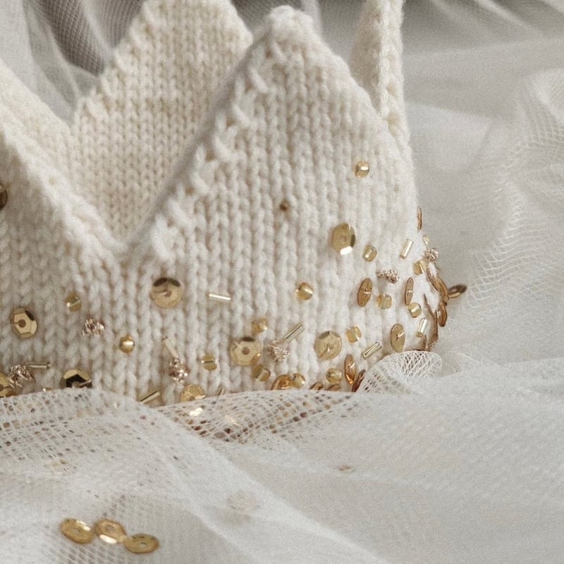 meadow flower ニットクラウン SEQUIN CROWNS 2-5y meadow