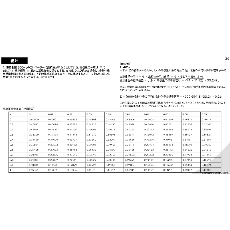 医療統計】 オリジナル問題集 | 医学部学士編入塾Cell