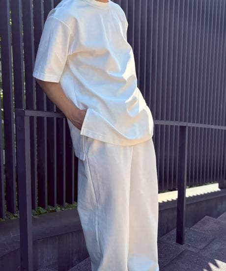 【WASHI PONCH Long Pants／Black】〈和紙ポンチ ロングパンツ〉