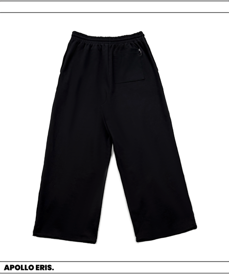 【WASHI PONCH Long Pants／Black】〈和紙ポンチ ロングパンツ〉