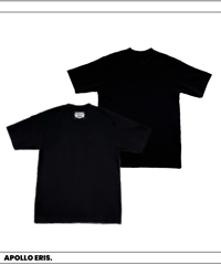 【WASHI PONCH Half Sleeve／Black】〈和紙ポンチ 半袖〉