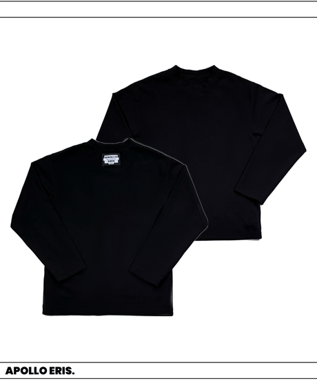 【WASHI PONCH Long Sleeve／Black】〈和紙ポンチ 長袖〉