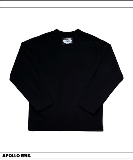 【WASHI PONCH Long Sleeve／Black】〈和紙ポンチ 長袖〉