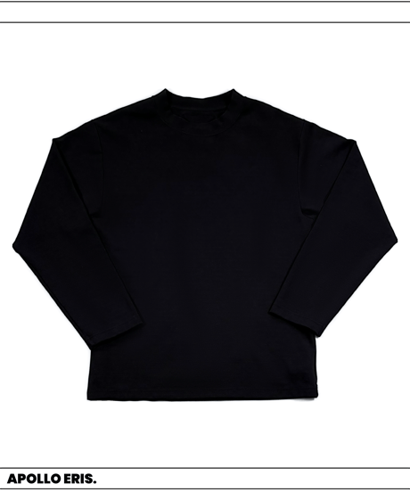 【WASHI PONCH Long Sleeve／Black】〈和紙ポンチ 長袖〉