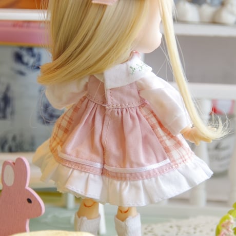 春うさぎの桃色ワンピース【オビツ11/ピコニーモP】