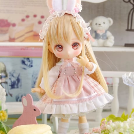 春うさぎの桃色ワンピース【オビツ11/ピコニーモP】