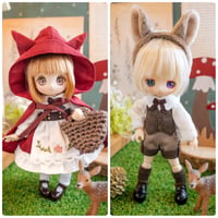 赤ずきんのワンピースと森のオオカミのセット【オビツ11/ピコニーモP】