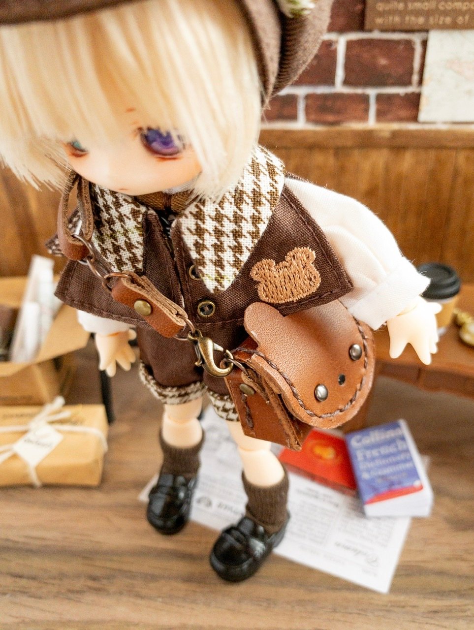 サ*ン様 230 ピコニーモ オビツ11 スチームパンク 青のご令嬢 クマさん探偵のセットアップ【オビツ11/ピコニーモP】 | elmomon