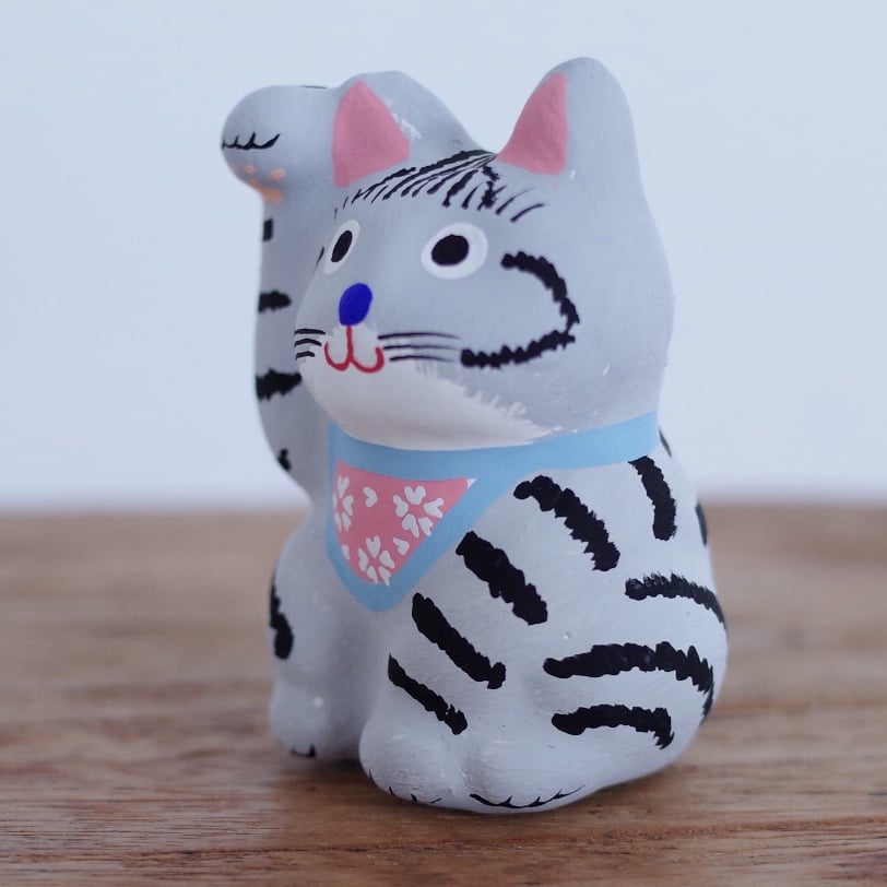 子猫 アメリカンショートヘア 右手招き | カマクラ張子