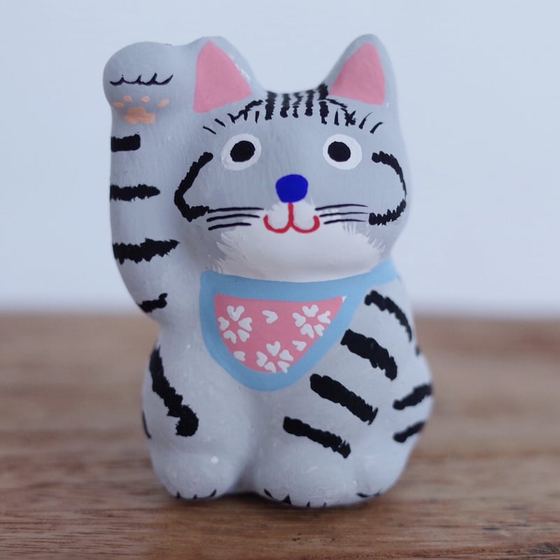 子猫 アメリカンショートヘア 右手招き | カマクラ張子