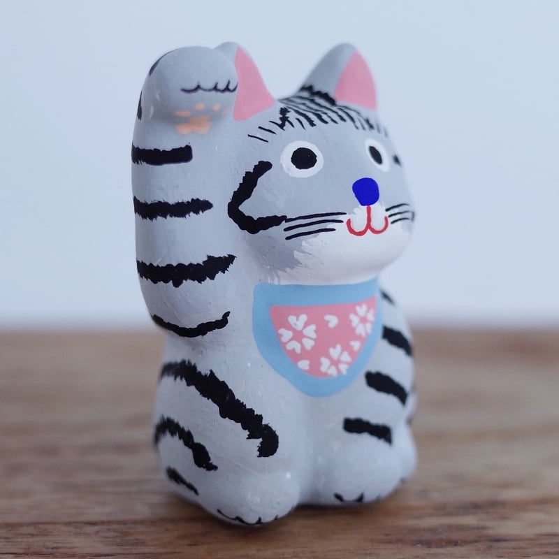 子猫 アメリカンショートヘア 右手招き | カマクラ張子