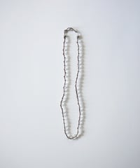 CLEAR BALL NECKLACE (BROWN)