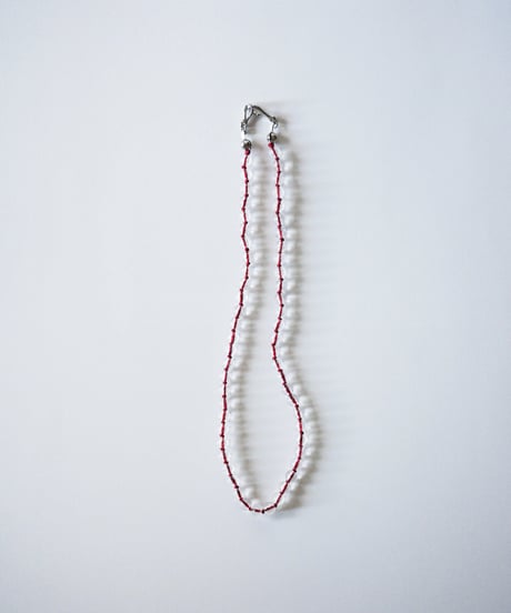 CLEAR BALL NECKLACE (RED)