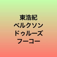 超お得『非美学』特講パック！ドゥルーズ／フーコー／東浩紀／ベルクソン