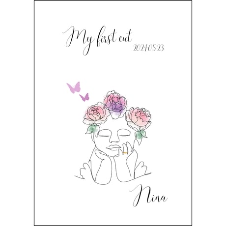 Baby first cut photo paper data【赤ちゃんファーストカットフォトペーパー データ】