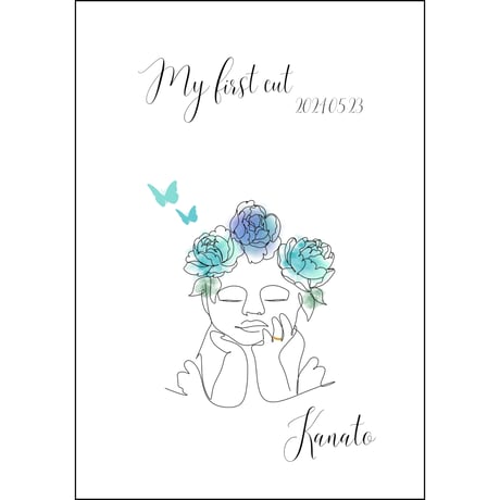 Baby first cut photo paper data【赤ちゃんファーストカットフォトペーパー データ】
