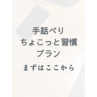 【新規】個別サポート　手話べりちょこっと習慣プラン