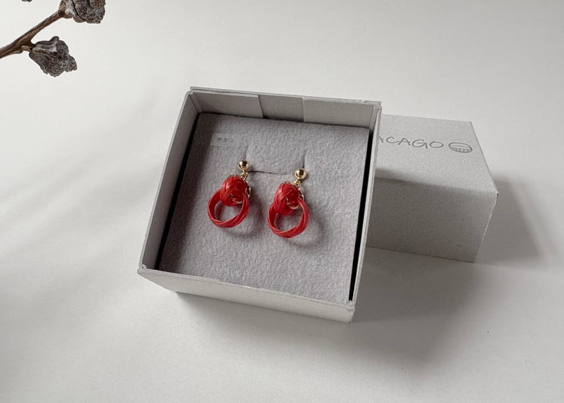 竹のピアス／重kasane ｜国産竹 × 手仕事｜竹を装う | RISACAGO/西田竹工