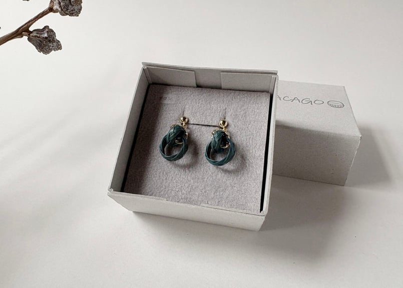 竹のピアス／重kasane ｜国産竹 × 手仕事｜竹を装う | RISACAGO/西田竹工