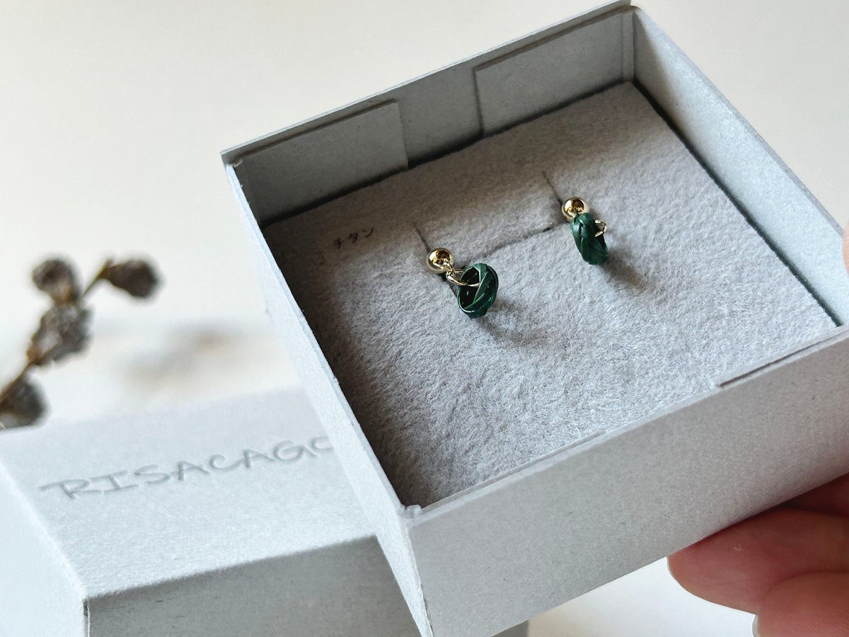 竹のピアス／雫hitoshizuku ｜国産竹 × 手仕事｜竹を装う | RISACAGO