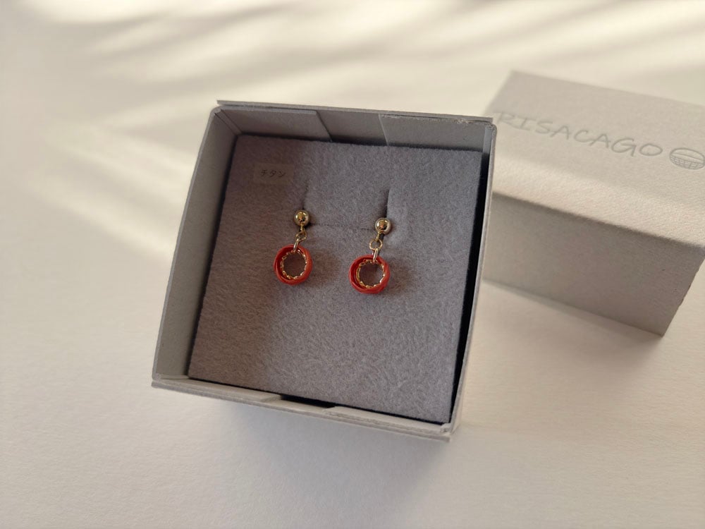 竹のピアス／環tamaki ｜国産竹 × 手仕事｜竹を装う | RISACAGO/西田竹工