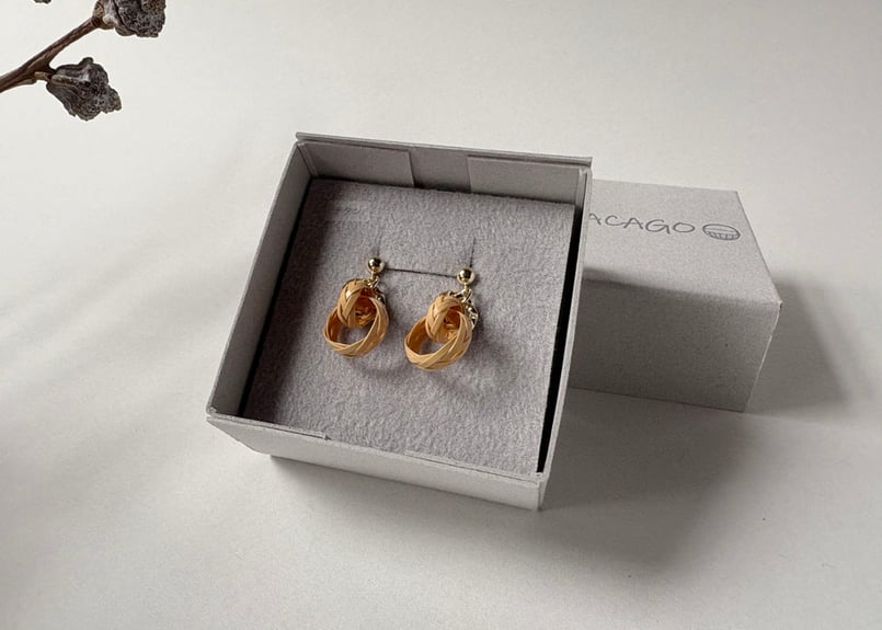 竹のピアス／重kasane ｜国産竹 × 手仕事｜竹を装う | RISACAGO/西田竹工