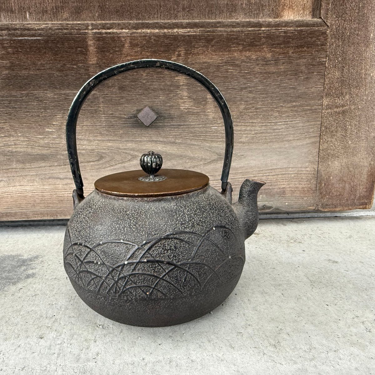 鉄瓶 金寿堂 雨宮 宗作 大正4年 | 古物屋次元 オンラインショップ