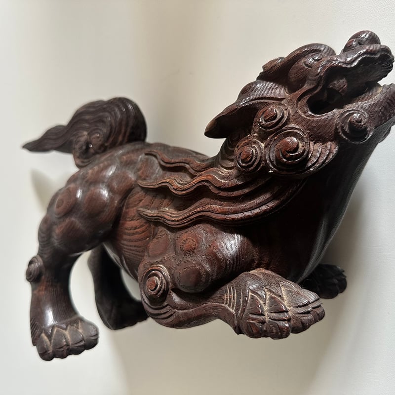 木彫獅子吼 江戸 明治期 | 古物屋次元 オンラインショップ