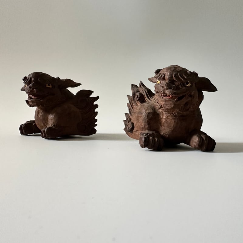 狛犬一対 明治 大正期 | 古物屋次元 オンラインショップ