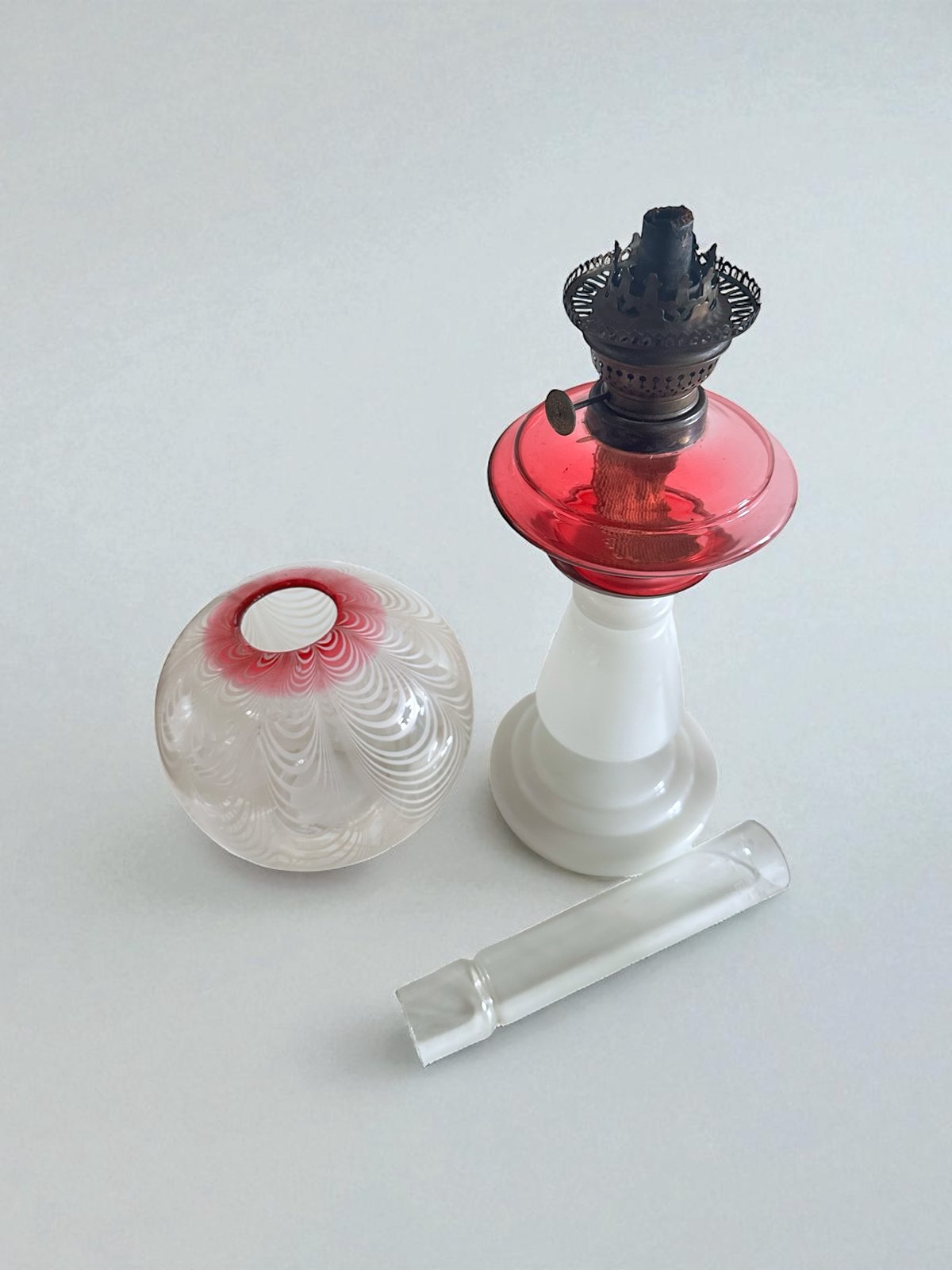 ガラス製オイルランプ 明治期 | 古物屋次元 オンラインショップ