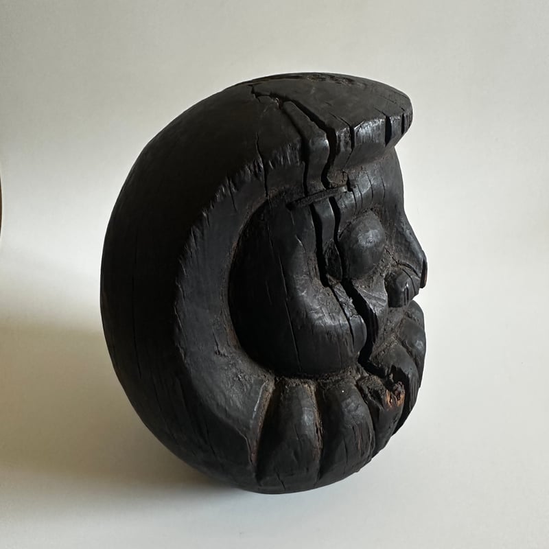 送料無料 幕末～明治 手書き達磨図小皿 径12.5cm 送料無料 幕末