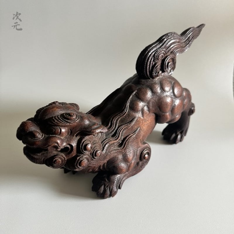 木彫の獅子 アンティーク 木彫獅子吼 江戸 明治期 | 古物屋次元 オンラインショップ