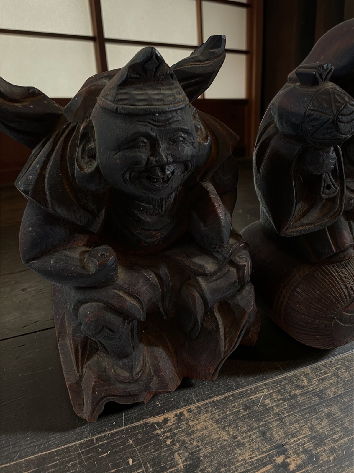 恵比寿様大黒様一対 明治〜大正期 | 古物屋次元 オンラインショップ