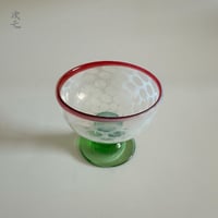 水玉文氷コップ 昭和初期