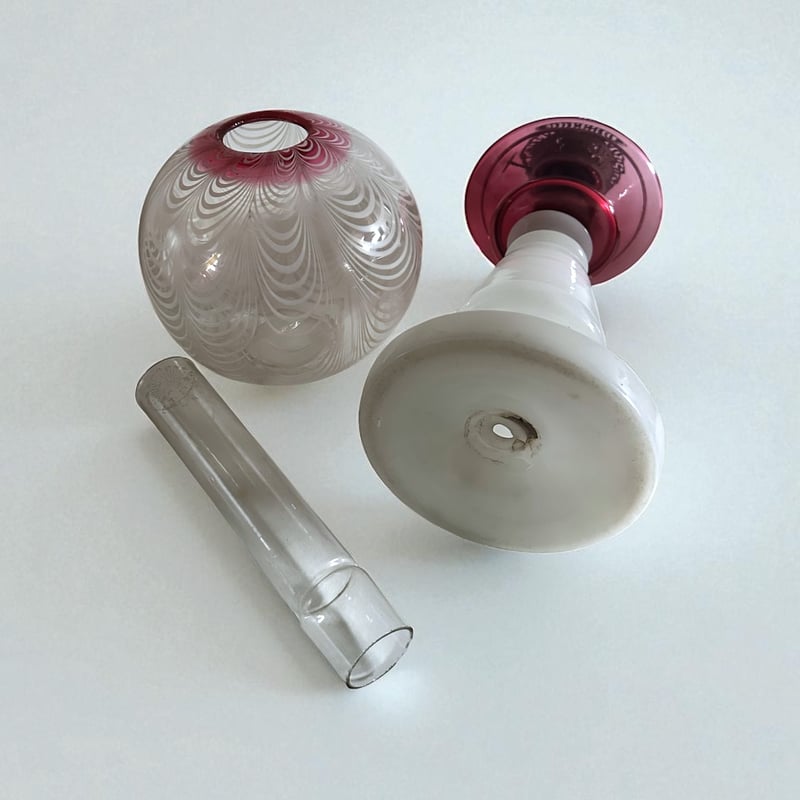 ガラス製オイルランプ 明治期 | 古物屋次元 オンラインショップ