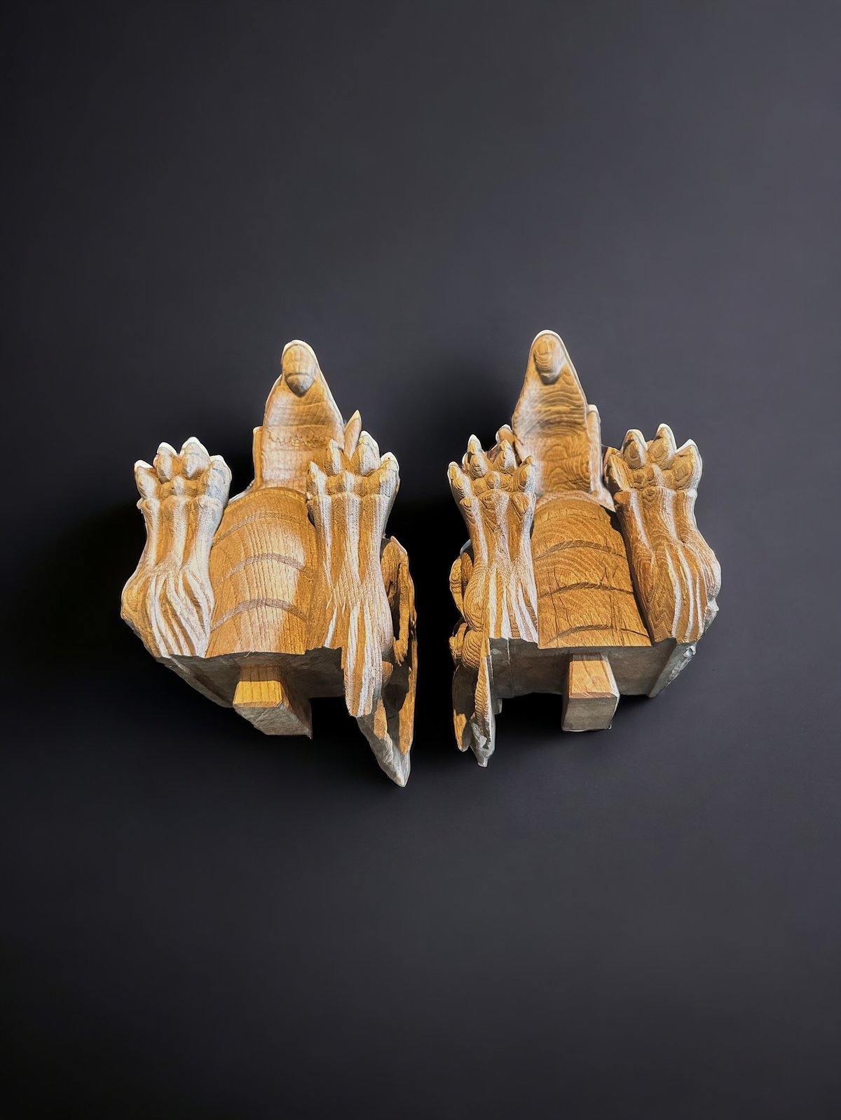 「社寺古材 木鼻 獏（ばく）彫刻 魔除け 江戸時代期と推定 古木彫」残欠 fit=scale-down,w=1200