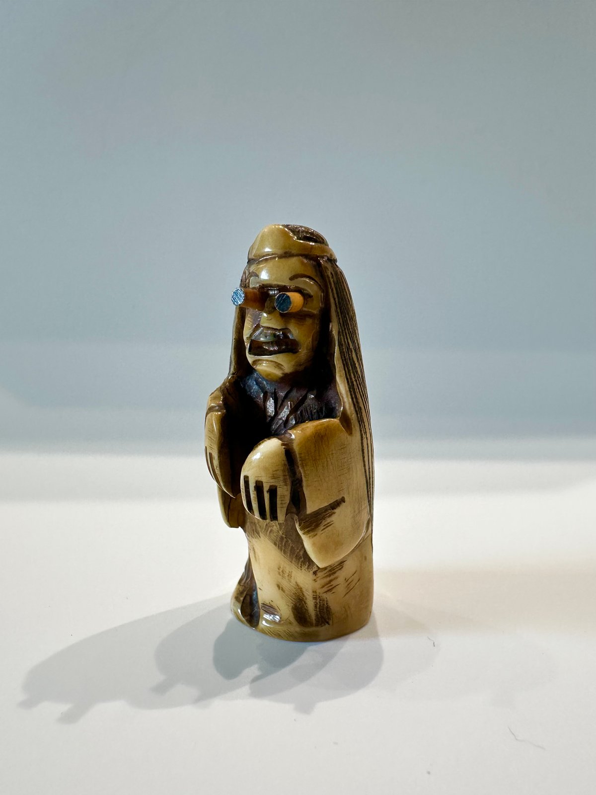 鬼面銅製根付　明治 鬼面銅製根付 明治 鬼面銅製根付 明治 日本明治时期古董象牙根付