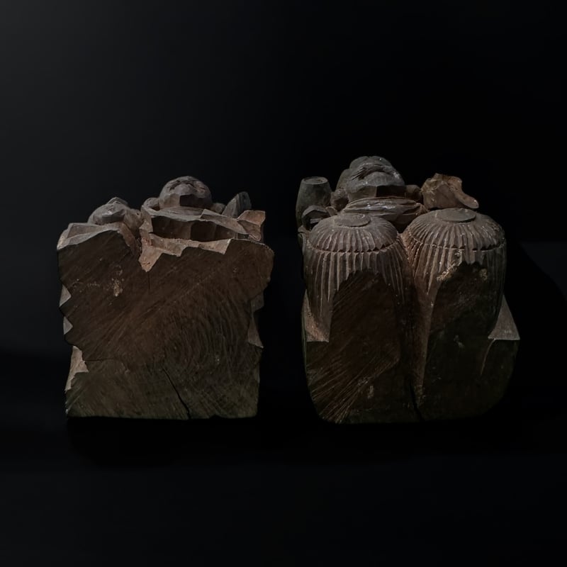 恵比寿様大黒様 木彫 江戸 明治期 | 古物屋次元 オンラインショップ