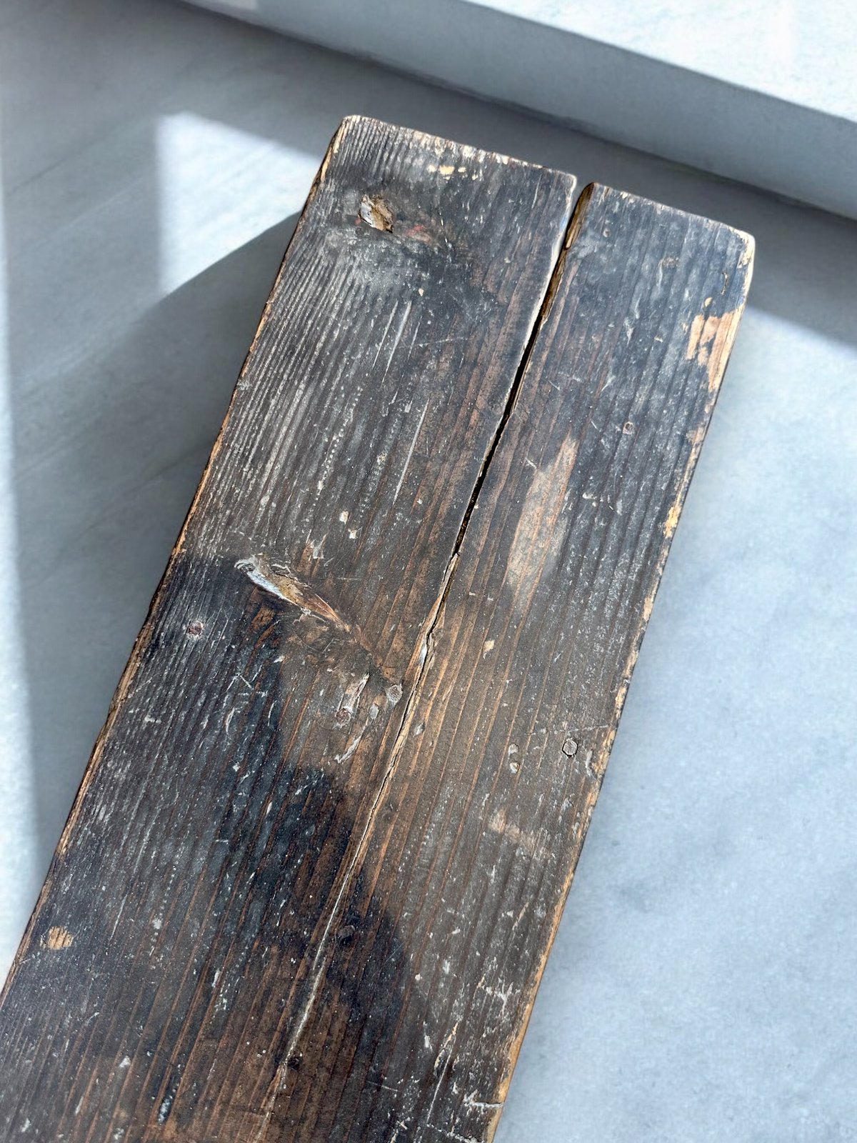 昭和レトロ　木製ベンチ □配達可□昭和レトロ 当時物【明治牛乳】の木製ベンチ 両面ホーロー看板