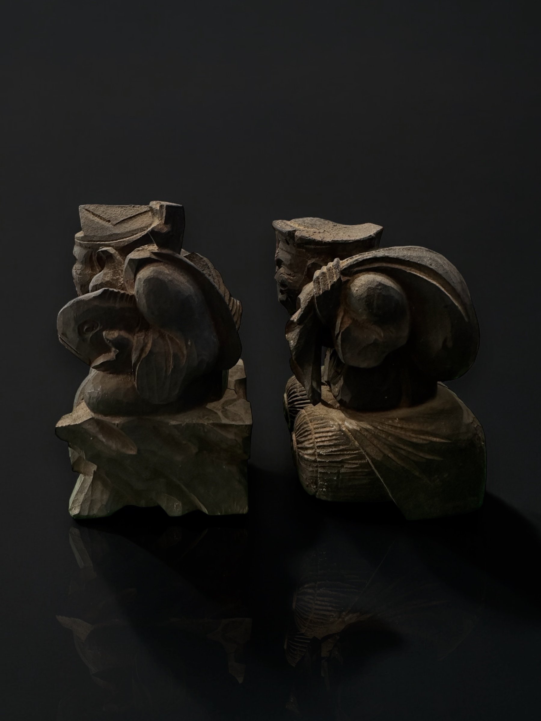 恵比寿様大黒様 木彫 江戸 明治期 | 古物屋次元 オンラインショップ