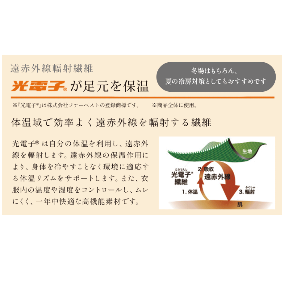 Be-fit 燃活サポート 美脚ソックス／光電子®（2足組） | ヴィーナス